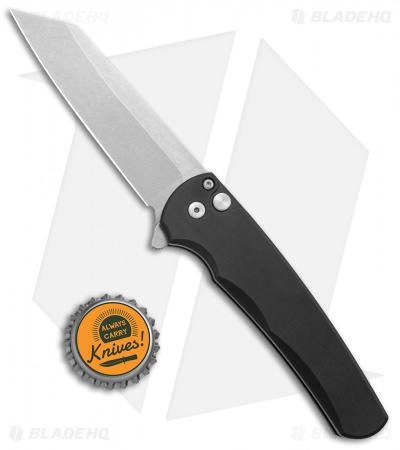 Pro-Tech Malibu Reverse Tanto Flipper Knife Black (3.3" SW S45VN) BHQ Exclusive 