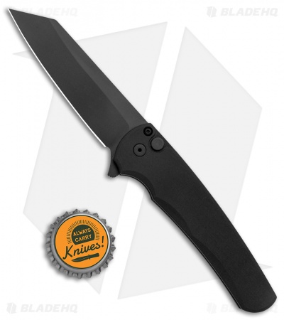 Pro-Tech Malibu Reverse Tanto Plunge Lock Knife Black (3.3" DLC) BHQ Exclusive 