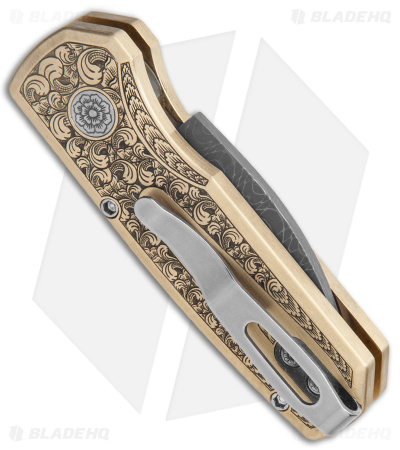 Pro-Tech Runt 5 Ultimate Custom Wharncliffe Automatic Knife (1.9" Damascus)