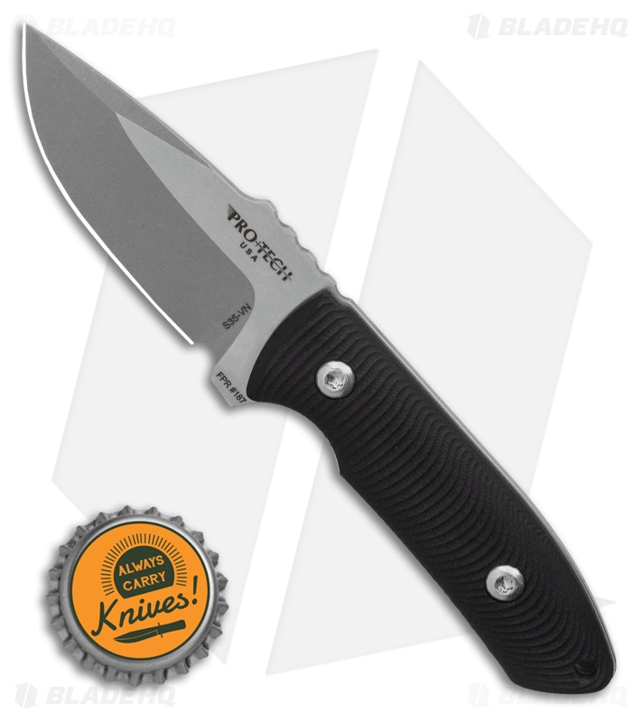 Pro-Tech George SBR Fixed Blade Knife Black G-10 (2.9" SW/Satin) Kydex Sheath