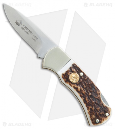 Puma 4-Star Mini Lockback Folding Knife Stag (2.1