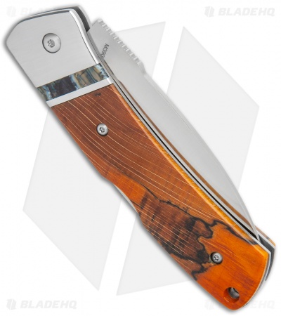 QSP Mustang Lock Back Knife Raffir Wood/Mammoth Molar Inlay (3.125" Satin) 