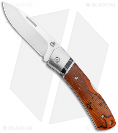 QSP Mustang Lock Back Knife Raffir Wood/Mammoth Molar Inlay (3.125" Satin) 