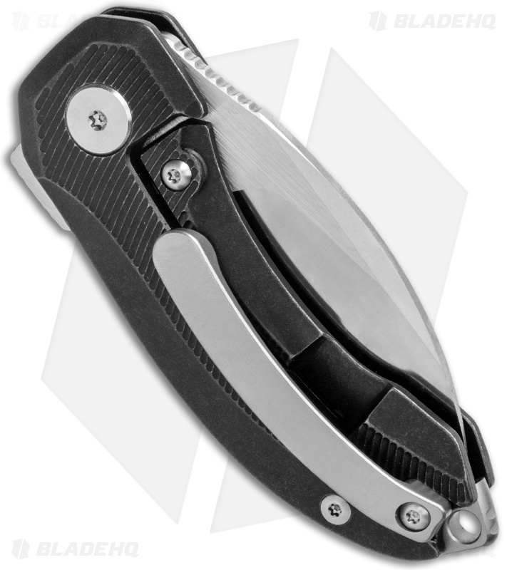 QSP Knife Hamster Frame Lock Knife Black Stonewash Titanium (2" Satin)