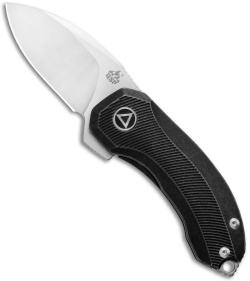 QSP Knife Hamster Frame Lock Knife Black Stonewash Titanium (2" Satin)