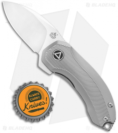 QSP Knife Hamster Framelock Knife Titanium (2" Satin)