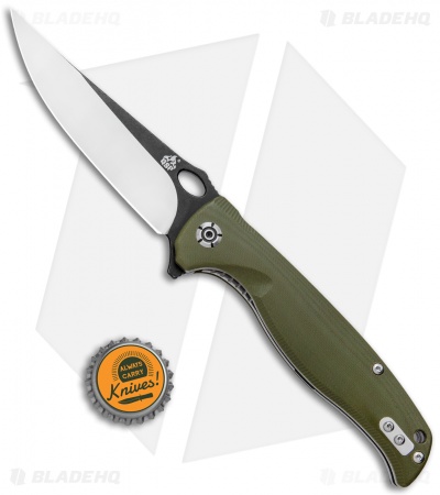 QSP Gavial  Liner Lock Knife OD Green G-10 ( 4" Two-Tone) *DISC*