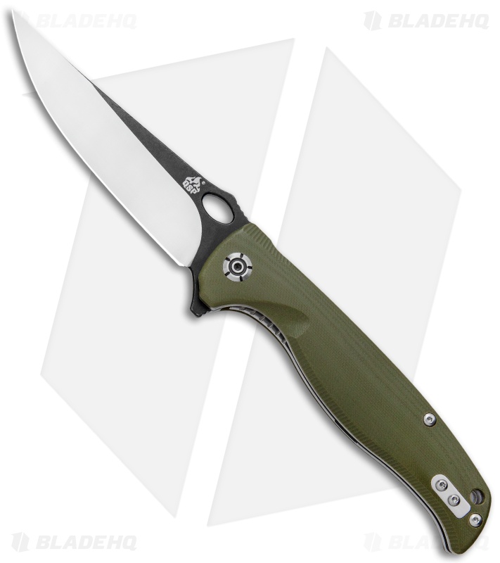 QSP Gavial  Liner Lock Knife OD Green G-10 ( 4" Two-Tone) *DISC*