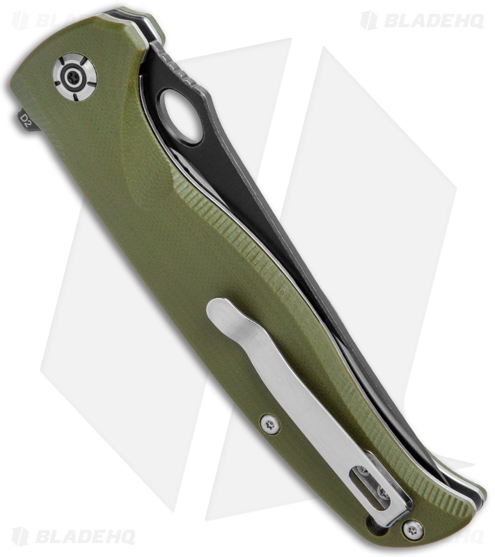 QSP Gavial  Liner Lock Knife OD Green G-10 ( 4" Two-Tone) *DISC*
