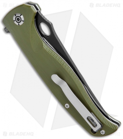 QSP Gavial  Liner Lock Knife OD Green G-10 ( 4" Two-Tone) *DISC*