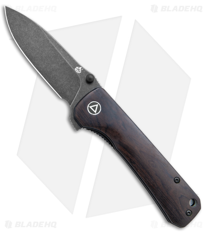 QSP Hawk Liner Lock Knife Ebony Wood (3.3"  Black) QS131-P2