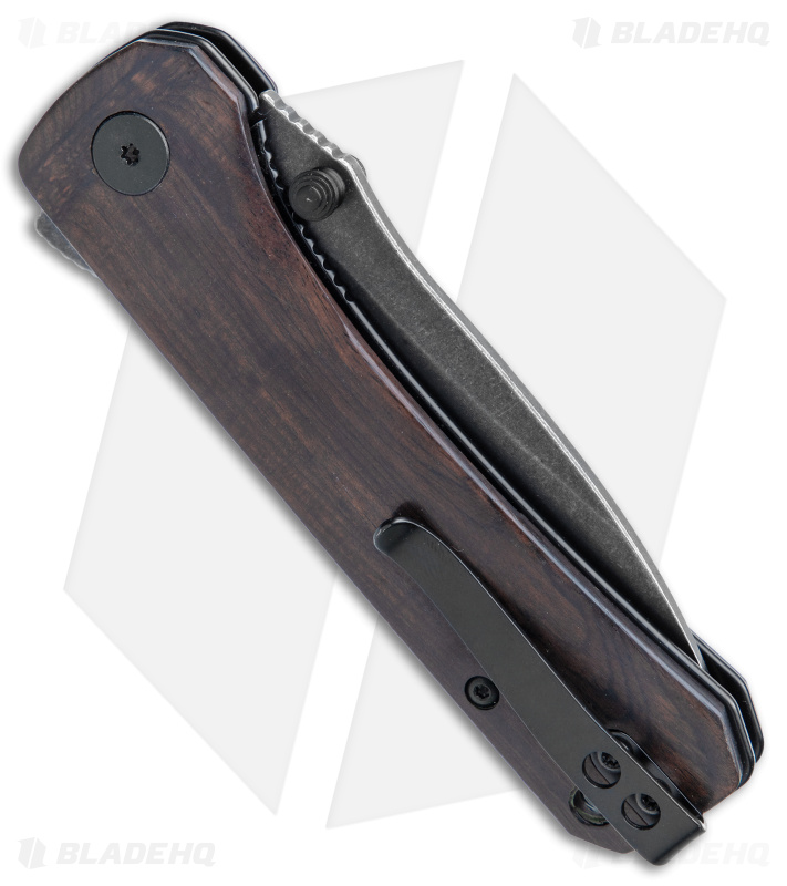 QSP Hawk Liner Lock Knife Ebony Wood (3.3"  Black) QS131-P2