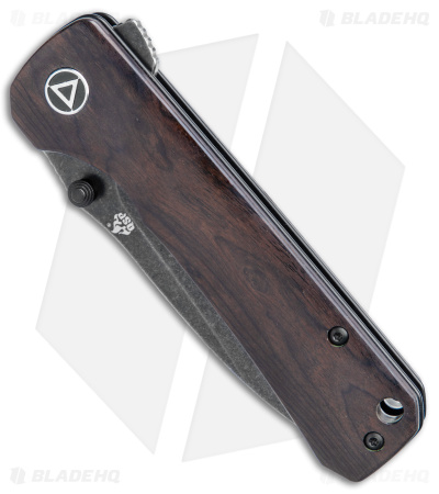 QSP Hawk Liner Lock Knife Ebony Wood (3.3"  Black) QS131-P2