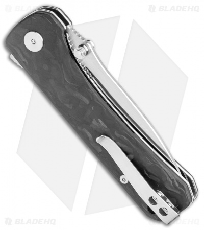 QSP Hawk Liner Lock Knife Shredded Carbon Fiber (3.3" Satin) QS131-F