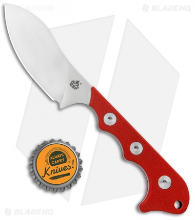 QSP Neckmuk Fixed Blade Neck Knife Red G-10 (2.9" Satin) QS125-G