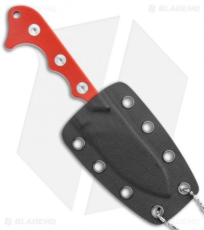 QSP Neckmuk Fixed Blade Neck Knife Red G-10 (2.9" Satin) QS125-G