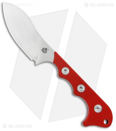 QSP Neckmuk Fixed Blade Neck Knife Red G-10 (2.9" Satin) QS125-G