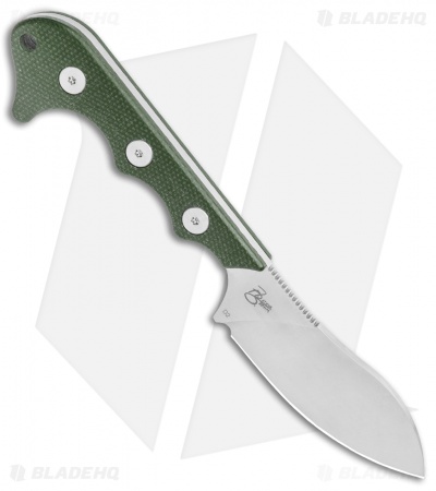 QSP Neckmuk Fixed Blade Neck Knife Green Micarta (2.9" Satin) QS125-F