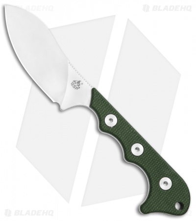 QSP Neckmuk Fixed Blade Neck Knife Green Micarta (2.9" Satin) QS125-F