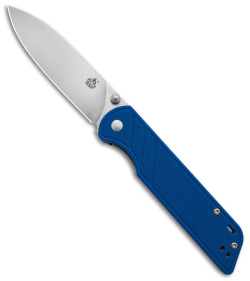 QSP Parrot Liner Lock Knife Blue G-10 (3.25" Satin) 