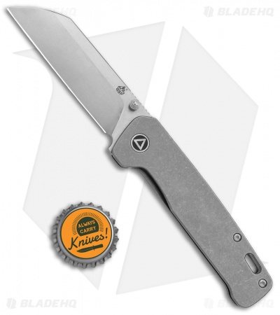 QSP Penguin Frame Lock Knife Gray Titanium (3.1" Stonewash)