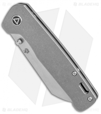 QSP Penguin Frame Lock Knife Gray Titanium (3.1" Stonewash)