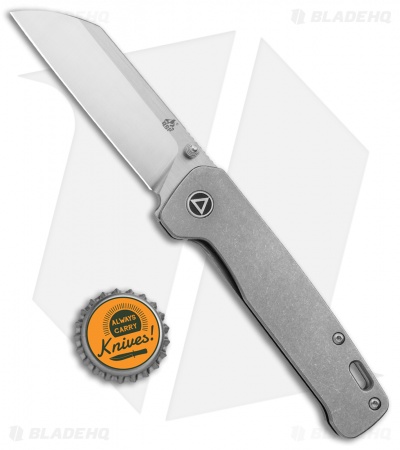 QSP Penguin Frame Lock Knife Gray Titanium (3.1" Satin)