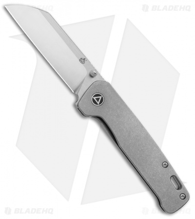 QSP Penguin Frame Lock Knife Gray Titanium (3.1" Satin)