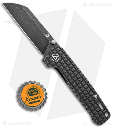 QSP Penguin Frame Lock Knife Black Ti Fragtanium (3.1" Black Stonewash)