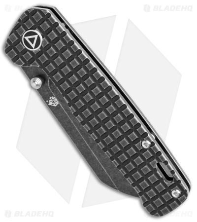 QSP Penguin Frame Lock Knife Black Ti Fragtanium (3.1" Black Stonewash)