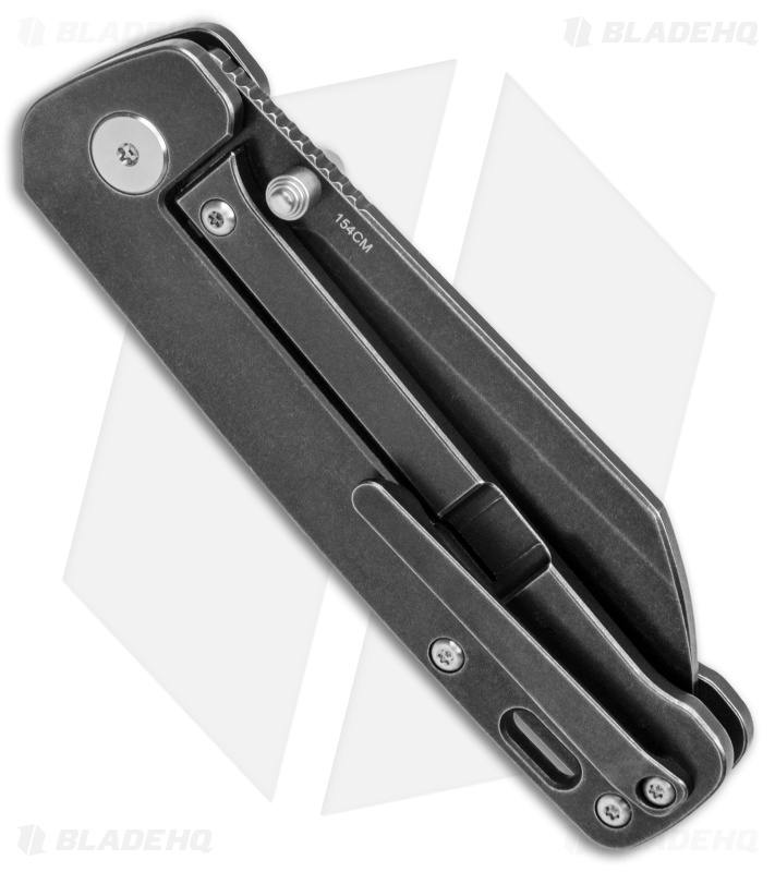 QSP Penguin Frame Lock Knife Black Titanium (3.1" Black Stonewash)