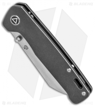 QSP Penguin Frame Lock Knife Black Stonewash Titanium (3.1" Stonewash)