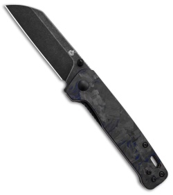 QSP Penguin Liner Lock Knife Shredded G-10 Blue (3.1" Black SW) *DISC*