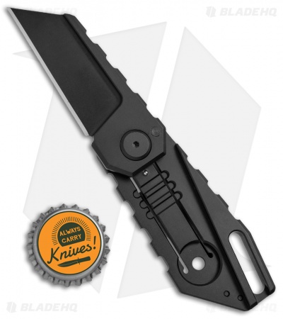 Quartermaster ALF-6 "Yoda" Frame Lock Knife Black SW (3.25" Limo Tint)