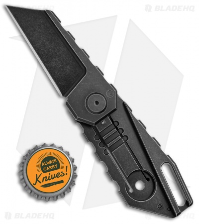 Quartermaster ALF-6 "Yoda" Frame Lock Knife Black SW (3.25" Texas Tea)
