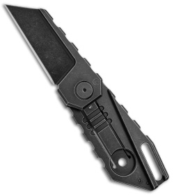 Quartermaster ALF-6 "Yoda" Frame Lock Knife Black SW (3.25" Texas Tea)