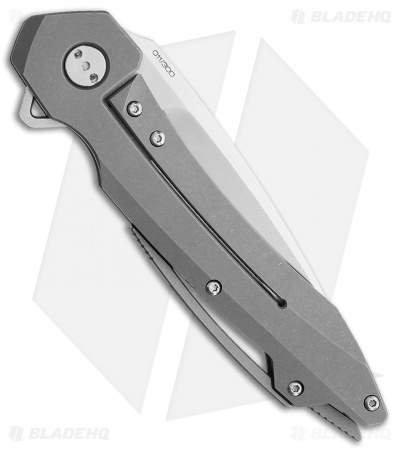 Quartermaster Mr. Belvedere Flipper Knife Titanium (3.375" Stonewash) QSE-11 