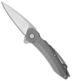 Quartermaster Mr. Belvedere Flipper Knife Titanium (3.375" Stonewash) QSE-11 