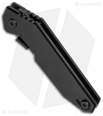 Quartermaster Mr. Strickland Frame Lock Knife Black (3.75" Limo Tint) QSE-9