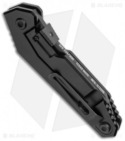 Quartermaster Mr. Strickland Frame Lock Knife Black (3.75" Limo Tint) QSE-9