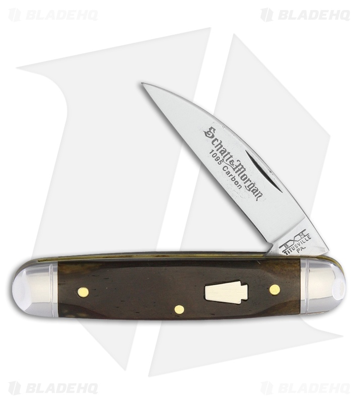 Queen 99 Schatt & Exec Traditional Pocket Knife 3" Brown Bone