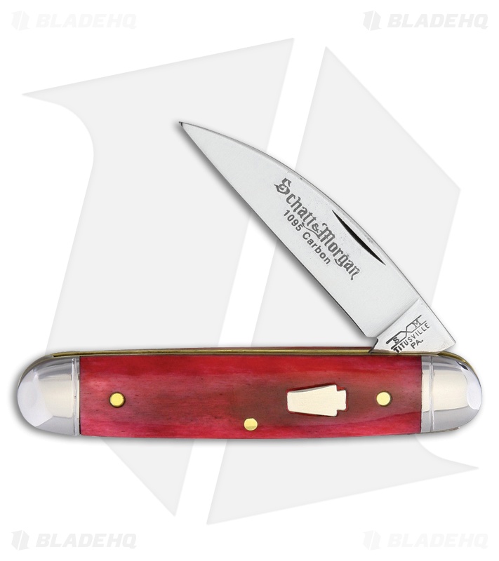 Queen 99 Schatt & Exec Traditional Pocket Knife 3" Red Bone