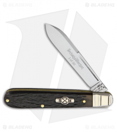 Queen File And Wire Traditional Pocket Knife 4.5" Brown Jigged Bone