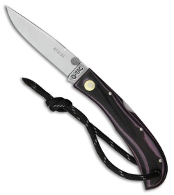 Queen Large Ladies Q-TAC Lockback Knife Black G-10 (3.125" Satin)