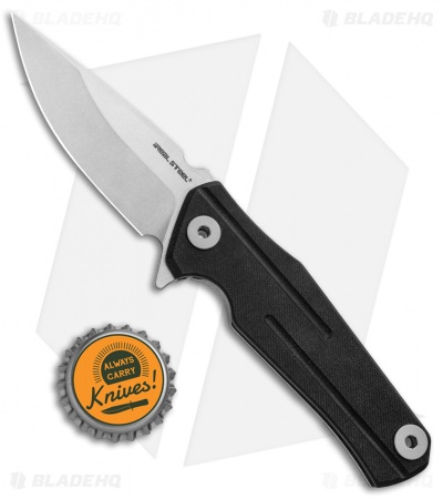 Real Steel Element Frame Lock Knife Black G-10 (3.5" Stonewash) 3606F