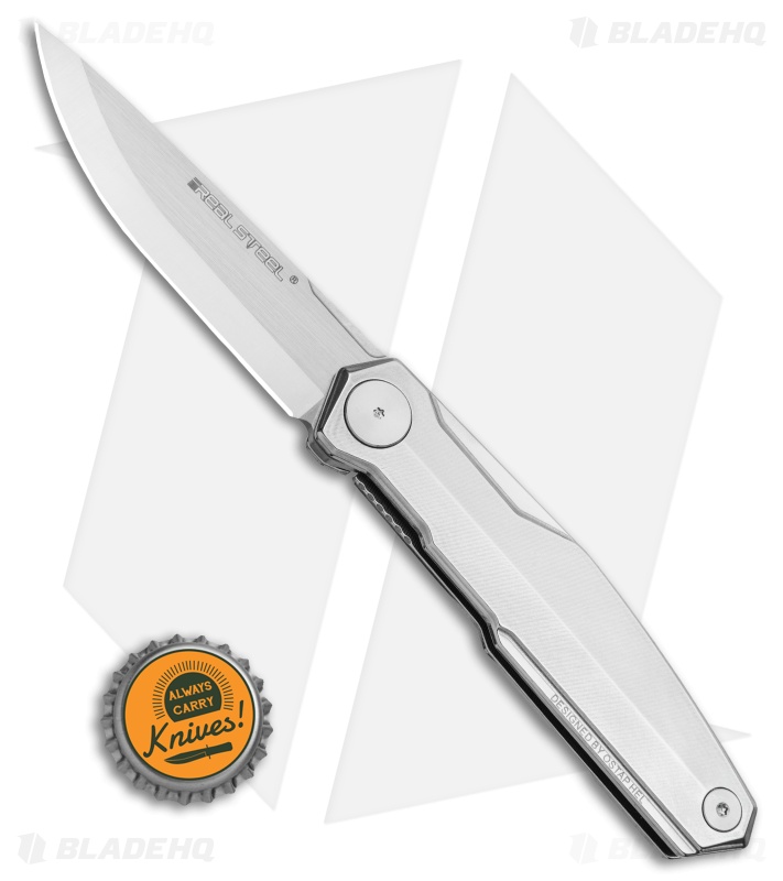 Real Steel G3 Puukko Scandi Front Flipper Knife Stainless (3.5" Satin)