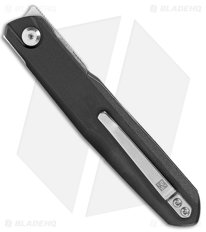 Real Steel G5 Metamorph Front Flipper Knife Black Aluminum (3.5" Satin) RS7834
