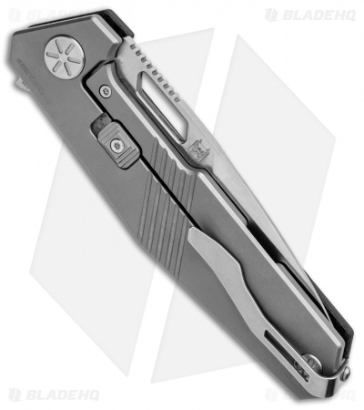 Real Steel Havran Frame Lock Knife Titanium/Carbon Fiber (3.6" Satin)