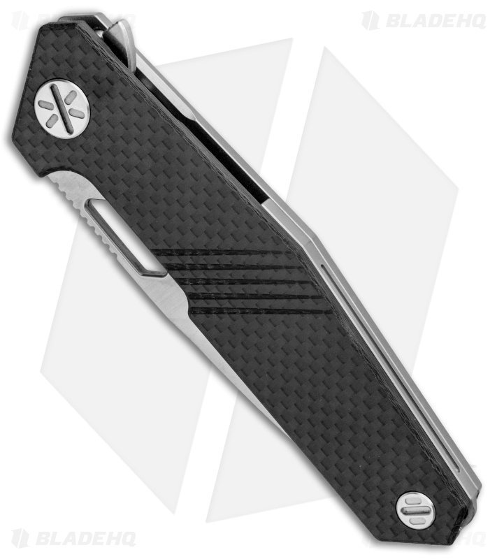 Real Steel Havran Frame Lock Knife Titanium/Carbon Fiber (3.6" Satin)