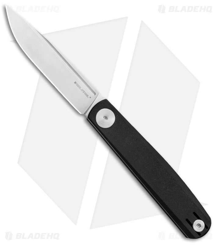 Real Steel Hel Gslip Slip Joint Knife Black G-10 (3.5" Satin) 7841